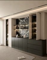 Buffet multifonctionnel en chêne massif, design modulaire, caractéristiques écologiques, étagères réglables, grand espace de rangement, meubles pour la maison