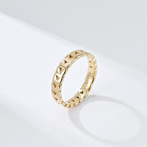 Geometric Gold Stainless Steel <b>Ring</b> Women's Fashion Jewelry Gift - Product Image 3