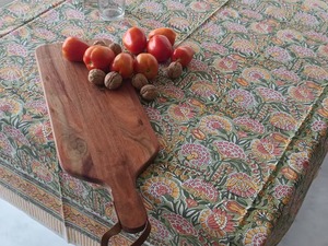 Nappe en coton bohème faite à la main avec imprimé floral couverture de table imprimée en pur coton pour la cuisine à manger - Product Image 3