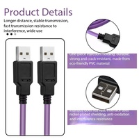 Cable de Datos USB Dual de Alta Flexibilidad con Cadena de Arrastre, Blindado y Anti-interferencias, Industrial 2.0, Conexión Macho a Macho AM