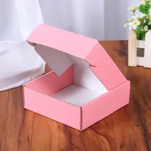 30*20*5センチメートルCustom Printed Pink Corrugated Shipping Box Pink Mailing Mailer Box