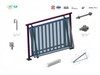 Support solaire de balcon réglable à inclinaison, fixation par pince de rail non-perforante pour module encadré, terrasse d'appartement, balustrade ART SIGN