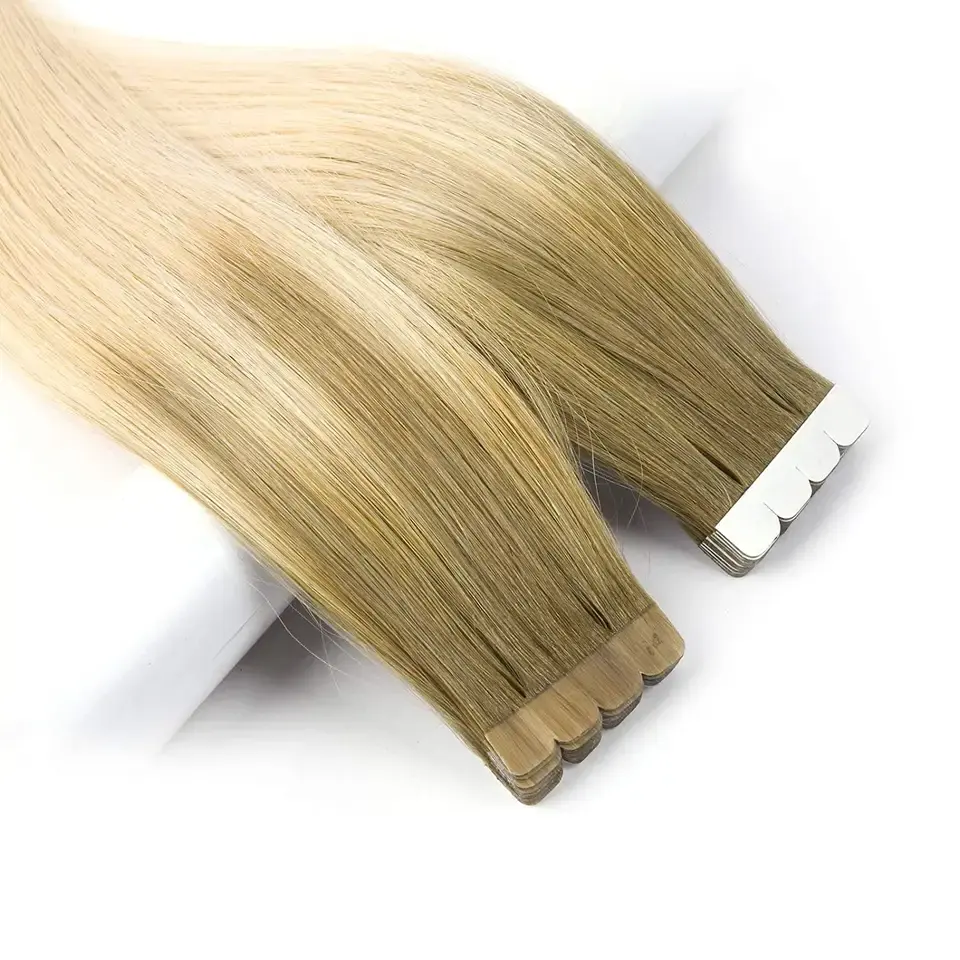 Vendita calda europea doppio nastro disegnato In capelli umani estensione dei capelli nastro naturale grezzo di alta qualità In estensioni dei capelli umani