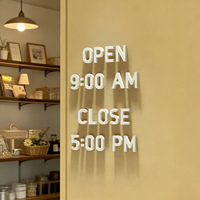Precio al por mayor Letrero de letras acrílicas 3D sin iluminación, personalizado, para decoración de pared interior, letras publicitarias tipo canal