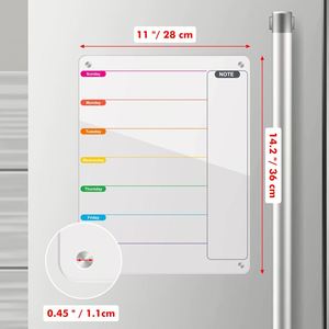 Pizarra Magnética Acrílica Transparente de Primera Calidad, Planificador Mensual y Semanal para Refrigerador, Fabricada en China - Product Image 3