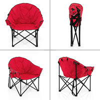 Chaise pliante portable légère et durable avec structure en fer et tissu Oxford, mobilier d'extérieur pour camping, randonnée, pêche