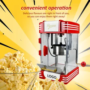 Pembuat Popcorn Gas otomatis, pembuat Popcorn desain Retro klasik sehat