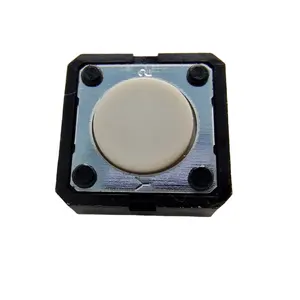 Parte superior branca redonda do tipo quadrado interruptor do mergulho do tato SMD 12*12 do interruptor do toque do interruptor do tato da altura 4.3mm