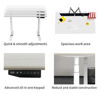 Table de bureau intelligente populaire réglable en hauteur Bureau assis-debout électrique
