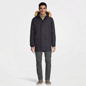 Parka d'automne respirante à fils fins, doublure en lin de haute qualité, imperméable, couleurs unies, à capuche, style vintage pour homme et femme - Product Image 1