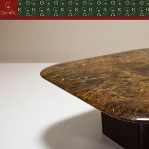 Mesa <span class=keywords><strong>de</strong></span> Centro GOLDKING Cuadrada <span class=keywords><strong>de</strong></span> Mármol Emperador Oscuro con Base <span class=keywords><strong>de</strong></span> Madera, Diseño Moderno para Sala <span class=keywords><strong>de</strong></span> Estar, Fabricación Personalizada OEM/ODM, Directo <span class=keywords><strong>de</strong></span> Fábrica - Product Image 5