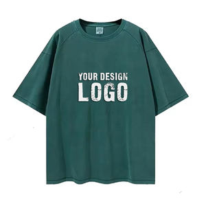 Camiseta de Hombre Extra Grande con Estampado Personalizado, Lavado Ácido, Estilo Vintage, Moda Urbana, Media Manga, Gimnasio, Deporte, Holgada - Product Image 1