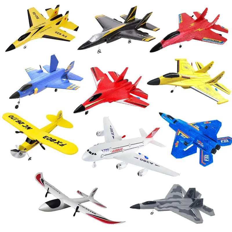 Amazed Hot Sales Toys R/C Airplane con luce FX620 FX820 SU35 Fighter Plane Foam Radio Control aliante Aircraft Model RC Toys