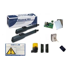 Kit d'automatisation de portail battant Genius Mistral 300 Monson 230V AC, design industriel, alliage d'aluminium moulé sous pression - Product Image 1