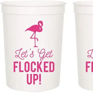 Xief tasse de fête de mariage Logo personnalisé 12/16/20/32 oz tasse à jus en plastique réutilisable