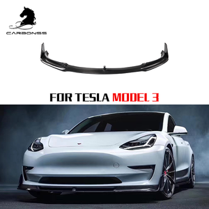 Noir de carbone Spoiler de Lèvre de Pare-chocs avant pièces Extérieures pour Tesla Modèle <span class=keywords><strong>3</strong></span> - Product Image 4