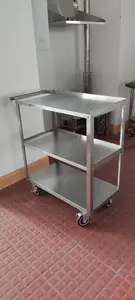 Carrello di servizio ristorante a 3 strati staccabile in acciaio inossidabile resistente diretto in fabbrica