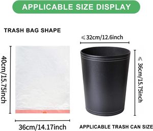 Drawstring Trash Bags Easy Tie <b>Plastic</b> Garbage Bags for Household and <b>Kitchen</b> Use - Product Image 1