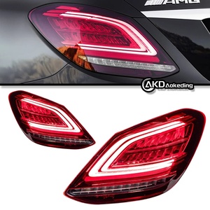 ชุดไฟท้ายรถยนต์ C-Class W205 ปี 2015-2018 สีแดงใหม่ ABS LED ไฟเลี้ยวแบบไหล C180 12V ไฟท้าย 555 ใหม่ LED - Product Image 2
