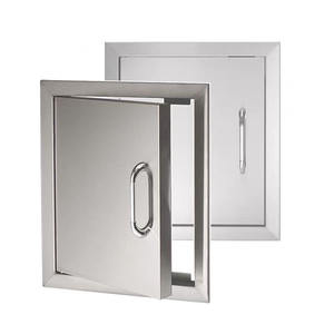 Victory Kitchen's Modern Outdoor Kitchen BBQ Island Venta caliente 304/201 Acero inoxidable con fregadero de puerta de Gabinete integrado de madera maciza - Product Image 5