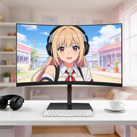 Écran d'ordinateur de jeu incurvé sans cadre, écran LED haute définition de 27 pouces, 180 Hz, nouveau design