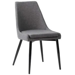 Free Sample Blush Colour Stainless Steel Material Bisini Upholstery Four Legs Chaise Lounge Surface Fabric Dining Chair