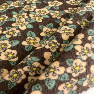 قماش مخملي للفساتين مزين من الصوف المدبوغ المصقول والبوليستر 160gsm نسيج مخملي صغير مطبوع عليه زهور - Product Image 6