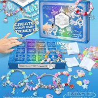 Kit de Fabrication de Bracelets Breloques en Gros pour Filles, Ensemble de Bijoux Colorés en Alliage, Design Mignon, Chaîne Serpent Faite à la Main, Boîte Cadeau DIY