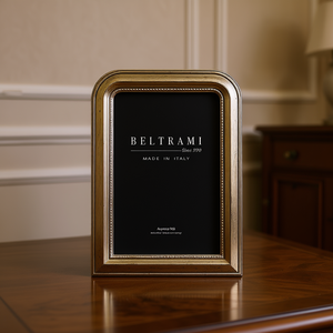 Beltrami Silver Plated Vertical Photo <b>Frame</b> Rectangle Wood Back Made in Italy Model BE1195L-6LO - Product Image 3