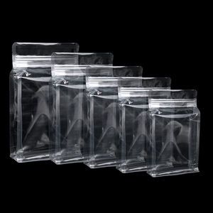 Bolsa <span class=keywords><strong>de</strong></span> Café Transparente Personalizada con Ocho Lados Sellados, <span class=keywords><strong>Bolsas</strong></span> Planas con Fondo, Bolsa Transparente con Base para Alimentos - Product Image 2