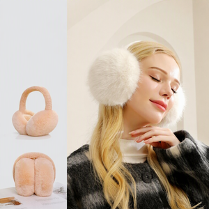 Chauffe-oreilles d'hiver en peluche mignons pour femmes RAYA, résistants au gel, pliables, emballés individuellement - Product Image 1