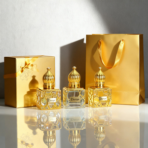 Bán buôn kính vuông cuộn trên chai nước hoa bao bì sang trọng vàng chăm sóc da tinh dầu chai Con lăn 10ml với kim loại bóng - Product Image 2