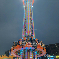 Fabricant de manèges portables de type Drop Tower pour parcs d'attractions, manège rotatif pliable