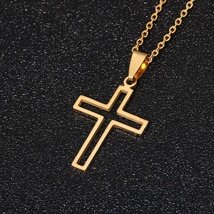 Collier <span class=keywords><strong>Scapulaire</strong></span> Orthodoxe Chrétien Catholique 2026 en Acier Inoxydable Plaqué Or avec Pendentif Croix de Jésus pour Femmes et Hommes - Product Image 3