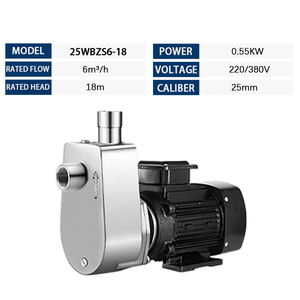 QY, venta al por mayor, bomba de agua autocebante pequeña de succión final de acero inoxidable eléctrica horizontal de alta calidad - Product Image 3