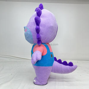 Costumi rotondi per mascotte drago viola, completi gonfiabili, 2m 2.6m, costumi da dinosauro - Product Image 2
