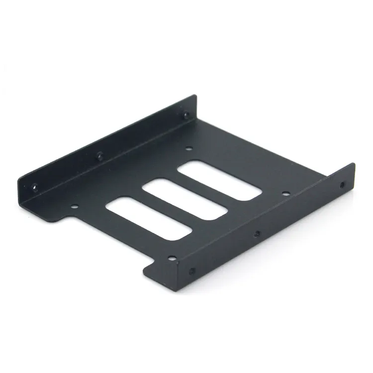 Metal HDD Adapter Kit Support 2.5" SSD to 3.5" PC Bay Hard Disk Drive Mounting Bracket Black Color