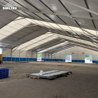 Tente de stockage d'entrepôt personnalisée, structure en aluminium, PVC, temporaire, pour grands détaillants, occasions industrielles