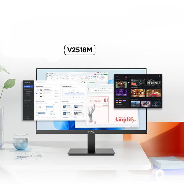 Monitor Highly Detailed Image Quality Led Display Computer 24.5Inch Flat Monitor for Gamer