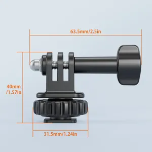 <span class=keywords><strong>New</strong></span> 2 trong 1 đa hành động máy ảnh Giày lạnh núi Adapter với 1/4 inch vít lỗ Mini Tripod núi cho <span class=keywords><strong>Gopro</strong></span> gắn máy ảnh DSLR - Product Image 6