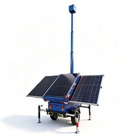 Remolque con 3 Paneles Solares de 400W y Sistema de Cámara CCTV para Proyectos de Ingeniería