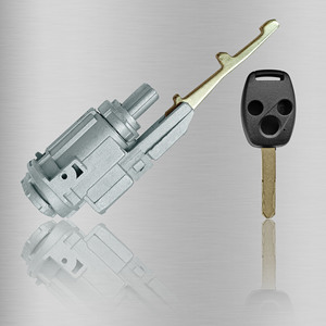 Honda Ignition <b>Lock</b> Cylinder BT022D2 1 <b>Key</b> Light Grey Zinc Alloy Car <b>Lock</b> For CRV Accord Fit Civic Odyssey - Product Image 1