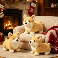 Peluche Corgi réaliste en gros, certifiée usine, rembourrage en coton PP, design brodé - Cadeau d'anniversaire, service OEM/ODM, faible MOQ