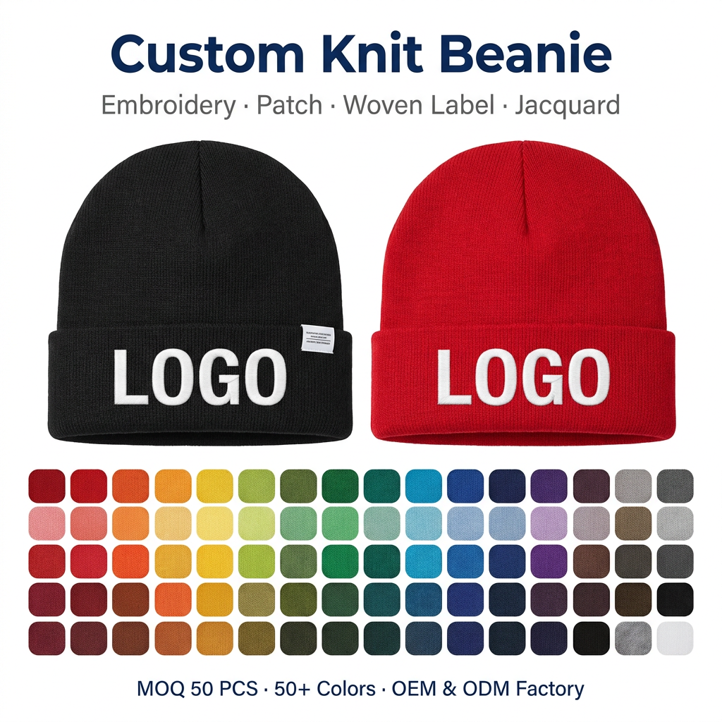 Premium Pure Cashmere Custom Logo Embroidery Ribbed Knit Soft Warm Luxury Winter OEM Low MOQ Wholesale Men Women Beanie Hat
