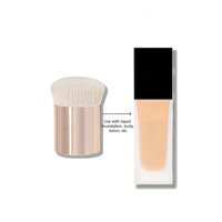 Set Kuas Makeup Profesional 5 Buah untuk Wajah, Kuas Mata Dua Sisi untuk Blending, Multi-Fungsi, Gagang Logam Nilon, Warna Rose Gold