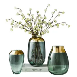 Lüks dekoratif cam vazo cam çiçek vazosu