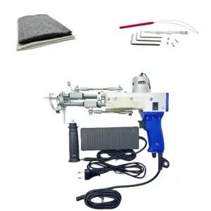 Suitable for beginners 2 in 1 carpet tufted gun ring pile and cut pile two modes, carpet weaving gun carpet loom set