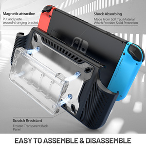 Support antichoc et étui de protection pour Nintendo pour Switch OLED comprend un jeu d'accessoires dockables pour contrôleur Joy-Con - Product Image 3