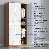 Armoire de vestiaire multi-scénarios autonome avec serrure, en acier, ventilée et étanche, pour salle de sport