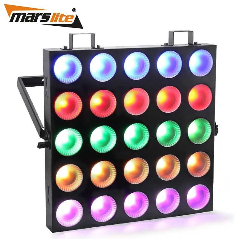 Led RGBW Mezclador 10W COB Matrix Blinder 5x5 DMX Led Audience Blinder Matrix Panel